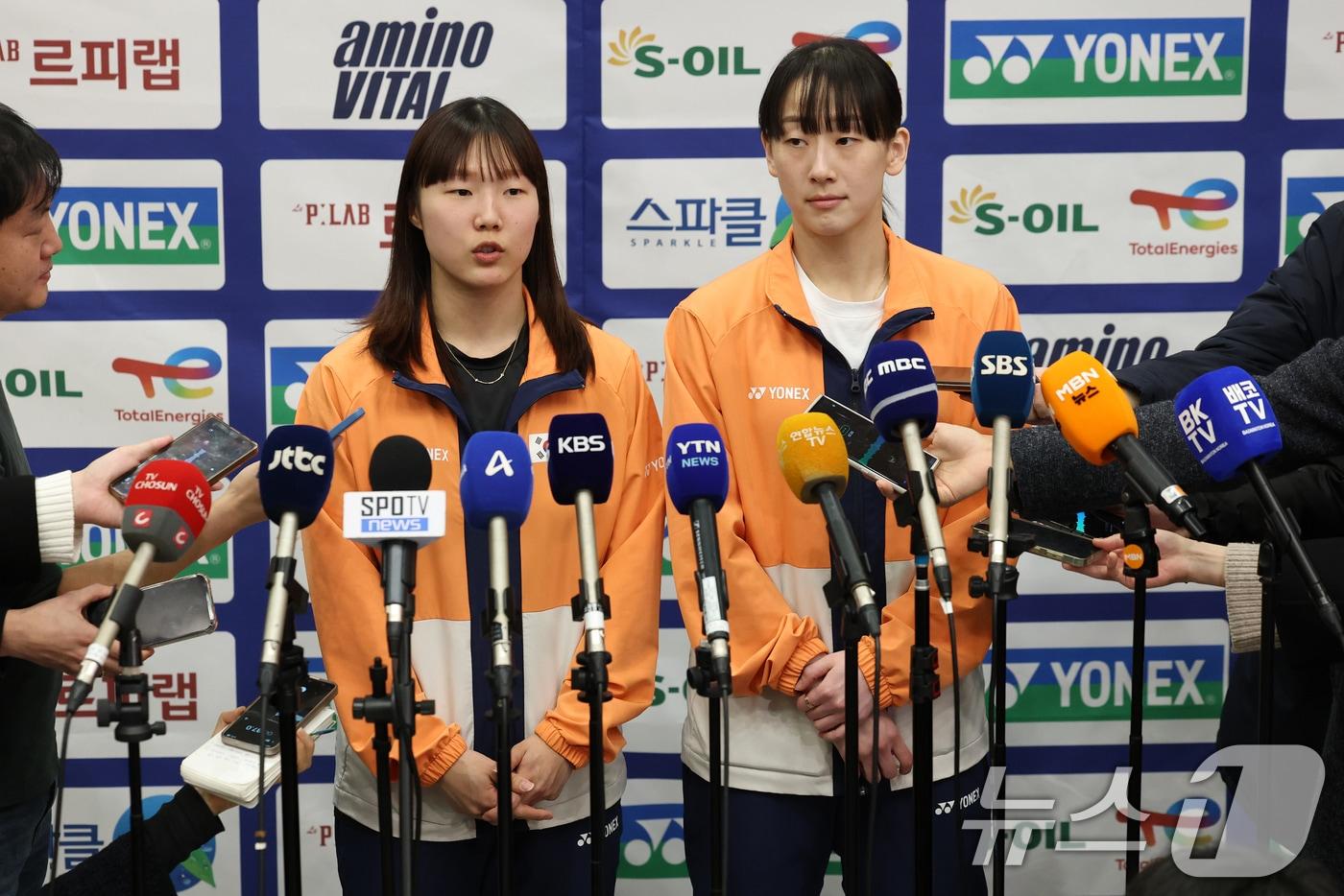 배드민턴 여자복식의 이소희(오른쪽)와 백하나./뉴스1 ⓒ News1 오대일 기자