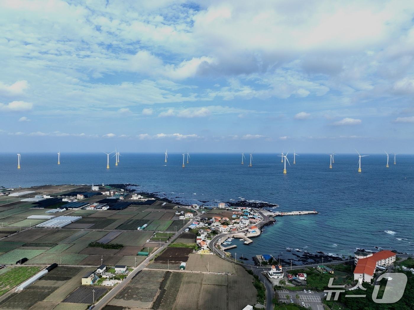 본문 이미지 - 제주한림해상풍력_현장전경 (현대건설 제공)
