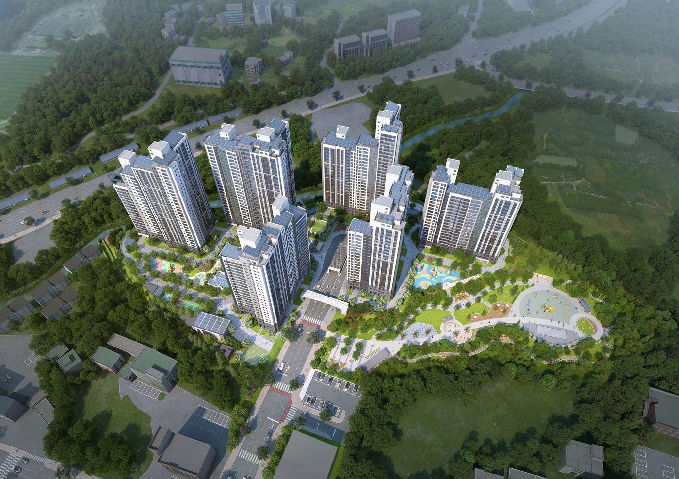 대우건설 용인 푸르지오 원클러스터파크 조감도.(대우건설 제공)뉴스1ⓒ news1