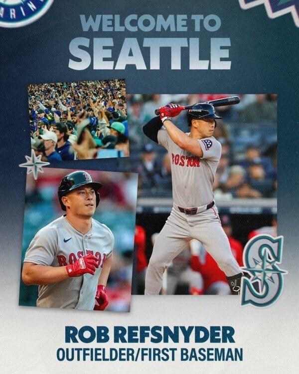 본문 이미지 - 시애틀 매리너스와 계약한 롭 레프스나이더. (시애틀 SNS 캡처)
