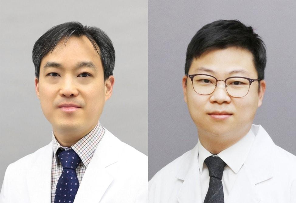 본문 이미지 - 강우성(왼쪽), 김영민 교수 (가천대 길병원 제공.재판매 및 DB금지)
