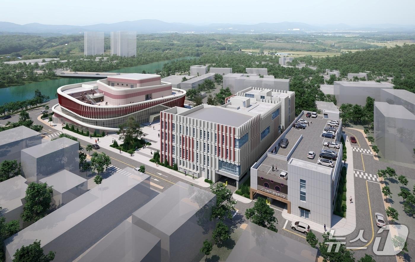 진천 전통시장 이전부지 개발사업 통합조감도.(진천군 제공, 재판매 및 DB금지)/뉴스1