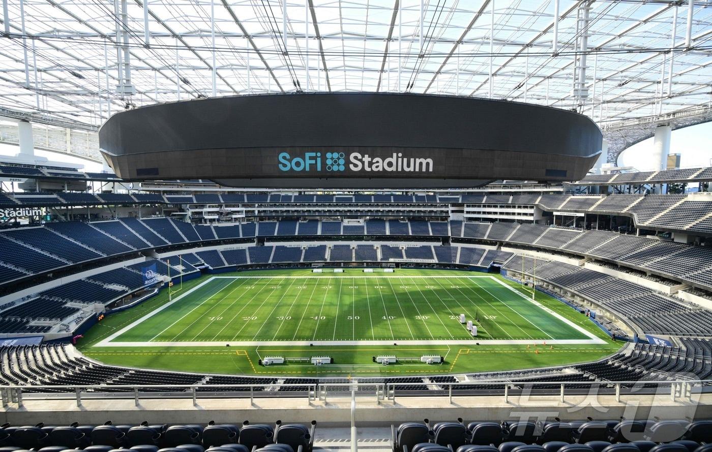 2026 북중미월드컵에서 미국 축구대표팀의 개막전을 비롯해 총 8경기가 배정된 로스앤젤레스의 소파이 스타디움 ⓒ AFP=뉴스1