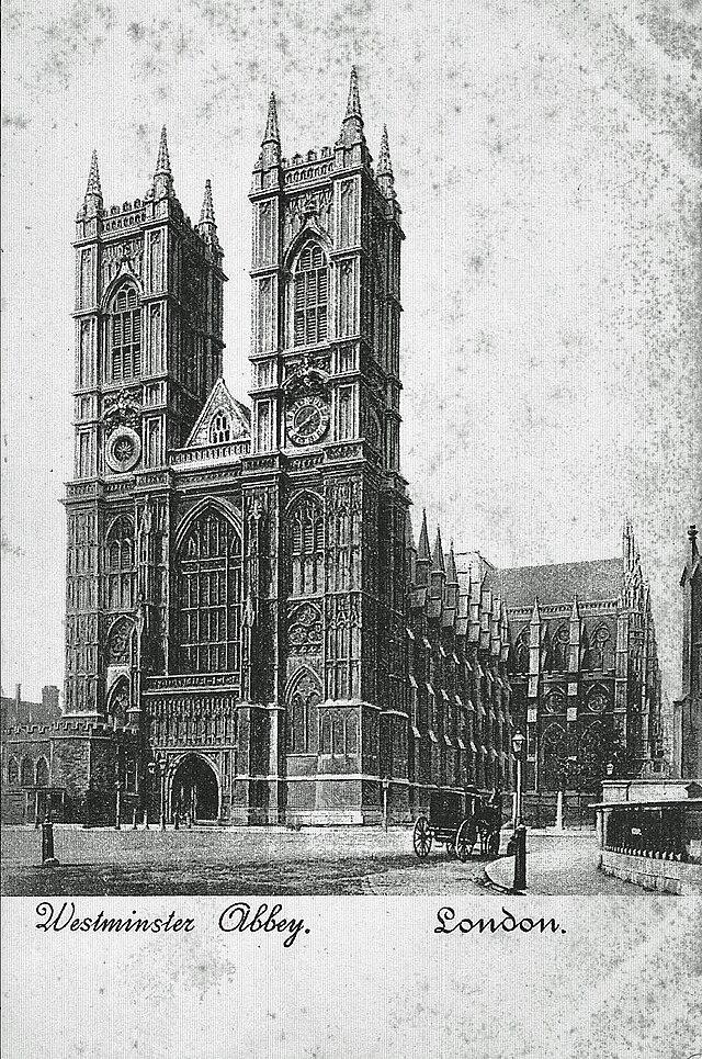 본문 이미지 - 웨스트민스터 사원 (출처: UnknownUnknown Scanned by Leonard Bentley from Iden, East Sussex, UK, Public domain, via Wikimedia Commons)