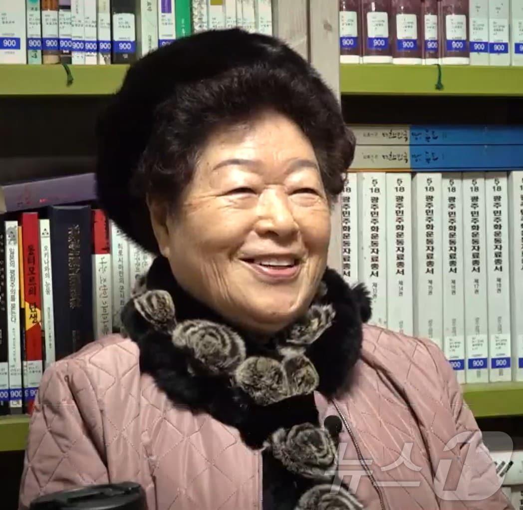 본문 이미지 - 오월어머니집 초대 관장인 안성례 여사.(광주KBS 영상채록 캡쳐. 재배포 및 DB 금지)