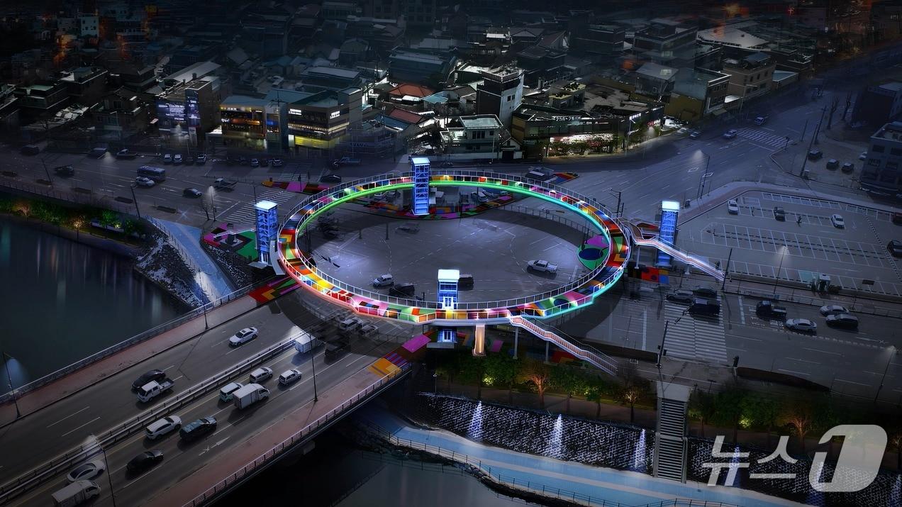 본문 이미지 - 강원 춘천 호반사거리 원형육교 조감도.(춘천시 제공, 재판매 및 DB금지)