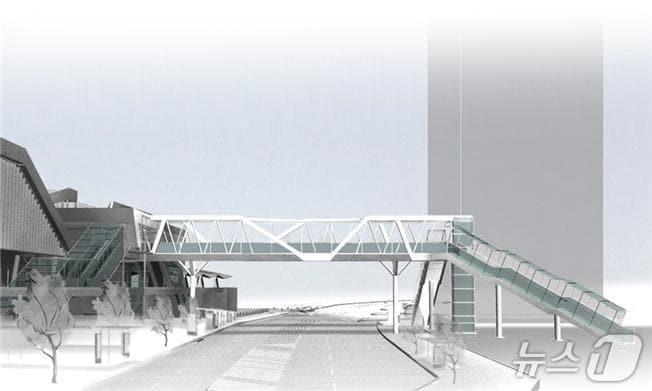 본문 이미지 - 파주 금릉역 보행육교 설치 계획도. (파주시 제공, 재판매 및 DB금지)
