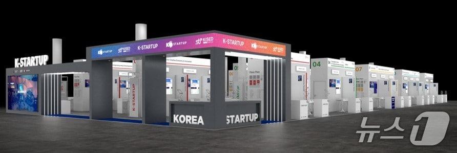 본문 이미지 - CES 2026에 마련될 K-스타트업 통합관 모습(창업진흥원 제공)