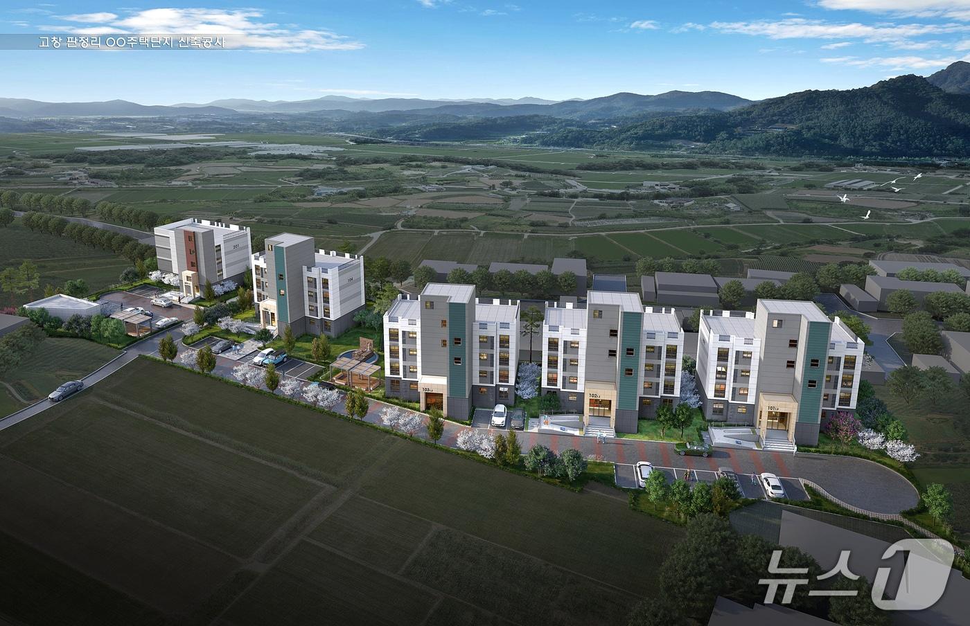 전북 고창군 성송면에 청년과 농촌유학 참여 가구 등 귀농귀촌 정착 지원을 위한 공공임대주택이 만들어진다. 사진은 조감도.(고창군제공, 재판매 및 DB금지)2025.12.29/뉴스1