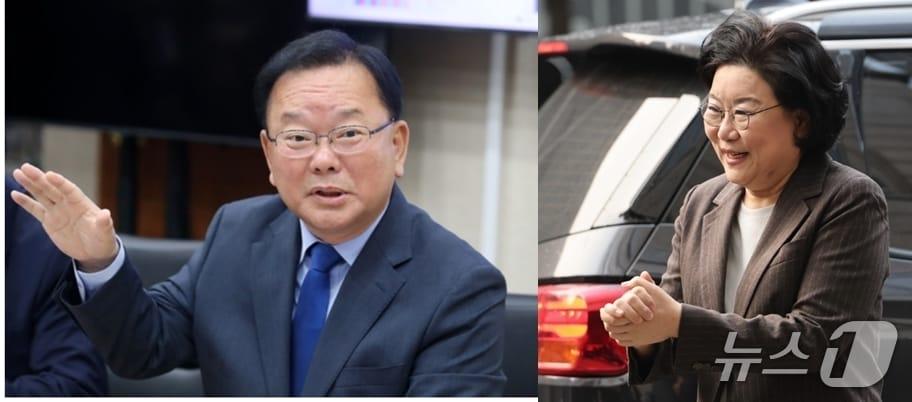 본문 이미지 -  김부겸 전 국무총리와 이혜훈 기획예산처 장관 후보자. ⓒ 뉴스1 공정식· 오대일 기자 