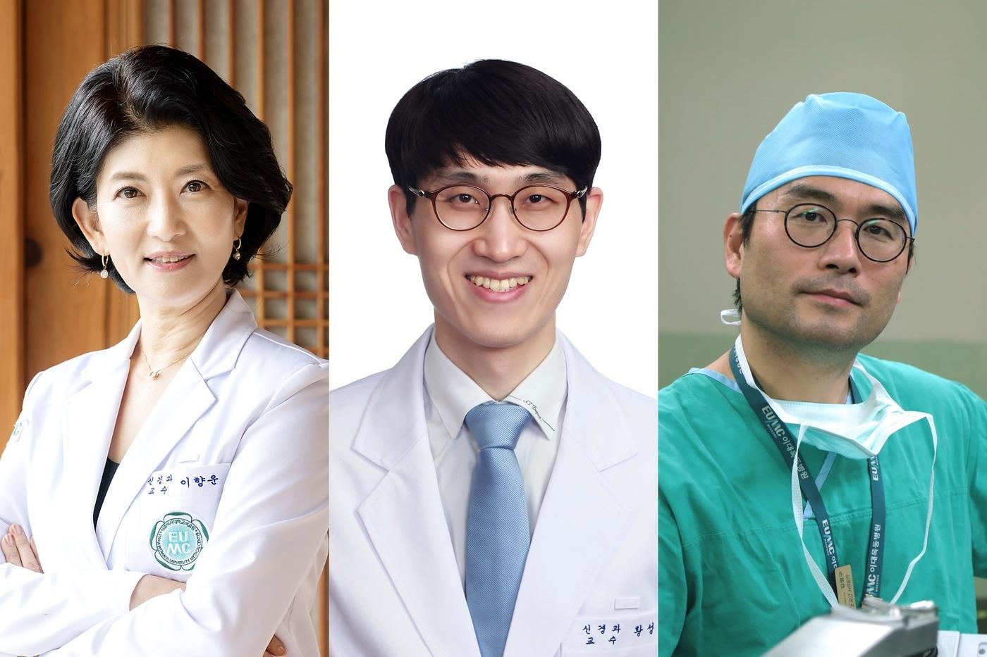 이대목동병원 뇌전증 정밀치료팀 이향운 신경과 교수(왼쪽부터)·황성은 신경과 교수·김영구 신경외과 교수(이대목동병원 제공)