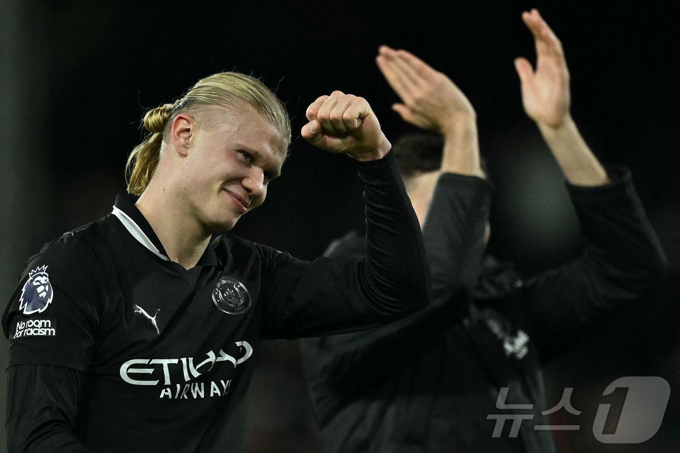 EPL 111경기 만에 100골을 넣은 엘링 홀란드 ⓒ AFP=뉴스1