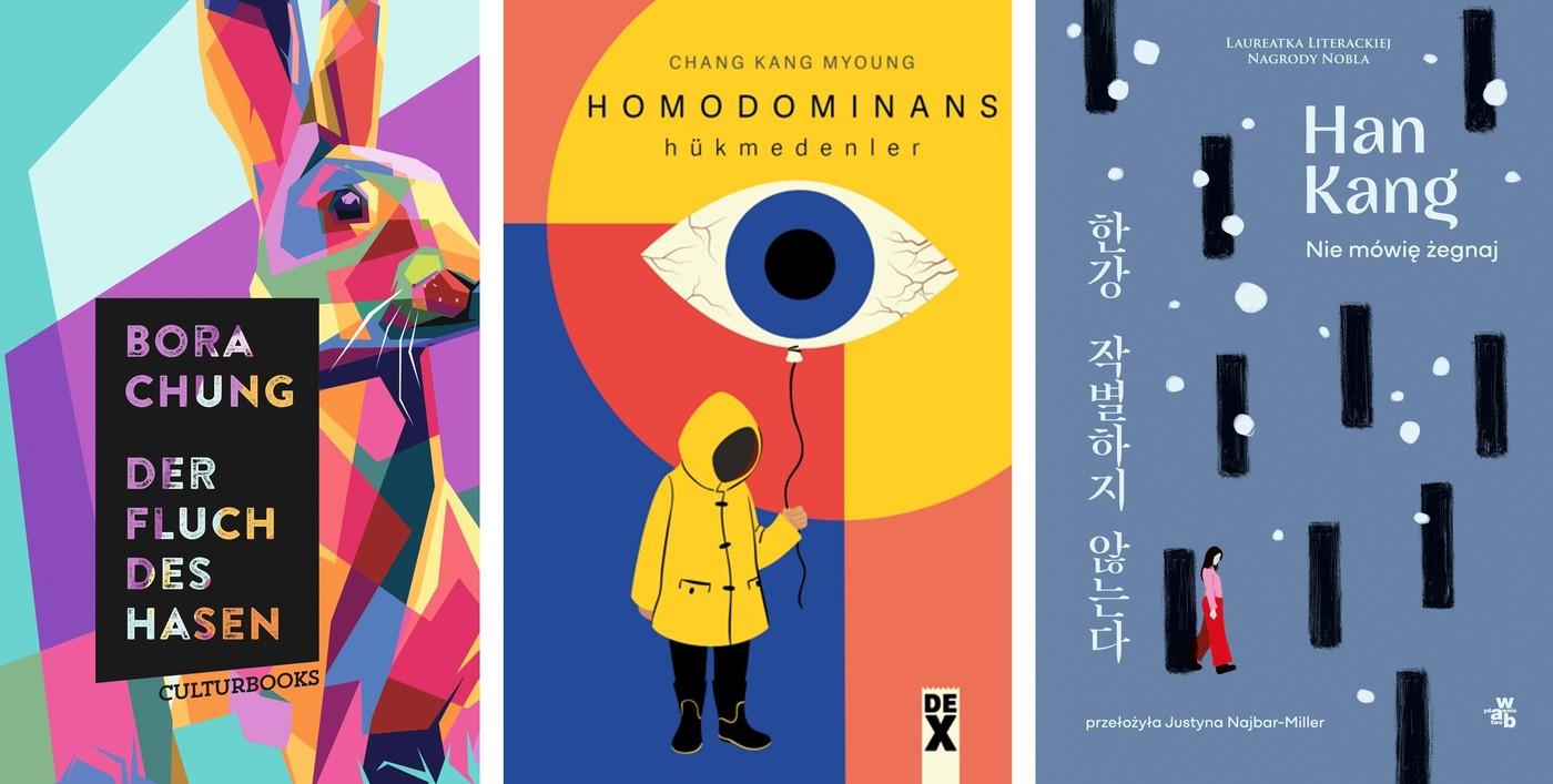 '2025 한국문학번역상 번역대상' 수상자의 번역서. 왼쪽부터 이기향(저주토끼)·타이푼 카르타브(호모도미난스)·나이바르-밀러 유스트나 아가타(작별하지 않는다). (한국문학번역원 제공)