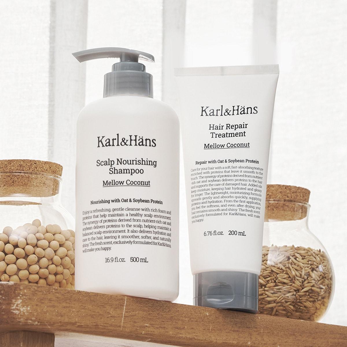 본문 이미지 - 칼앤한스는 성분부터 사용감 및 용량까지 업그레이드해 샴푸와 트리트먼트를 리뉴얼 출시했다.(피죤제공)