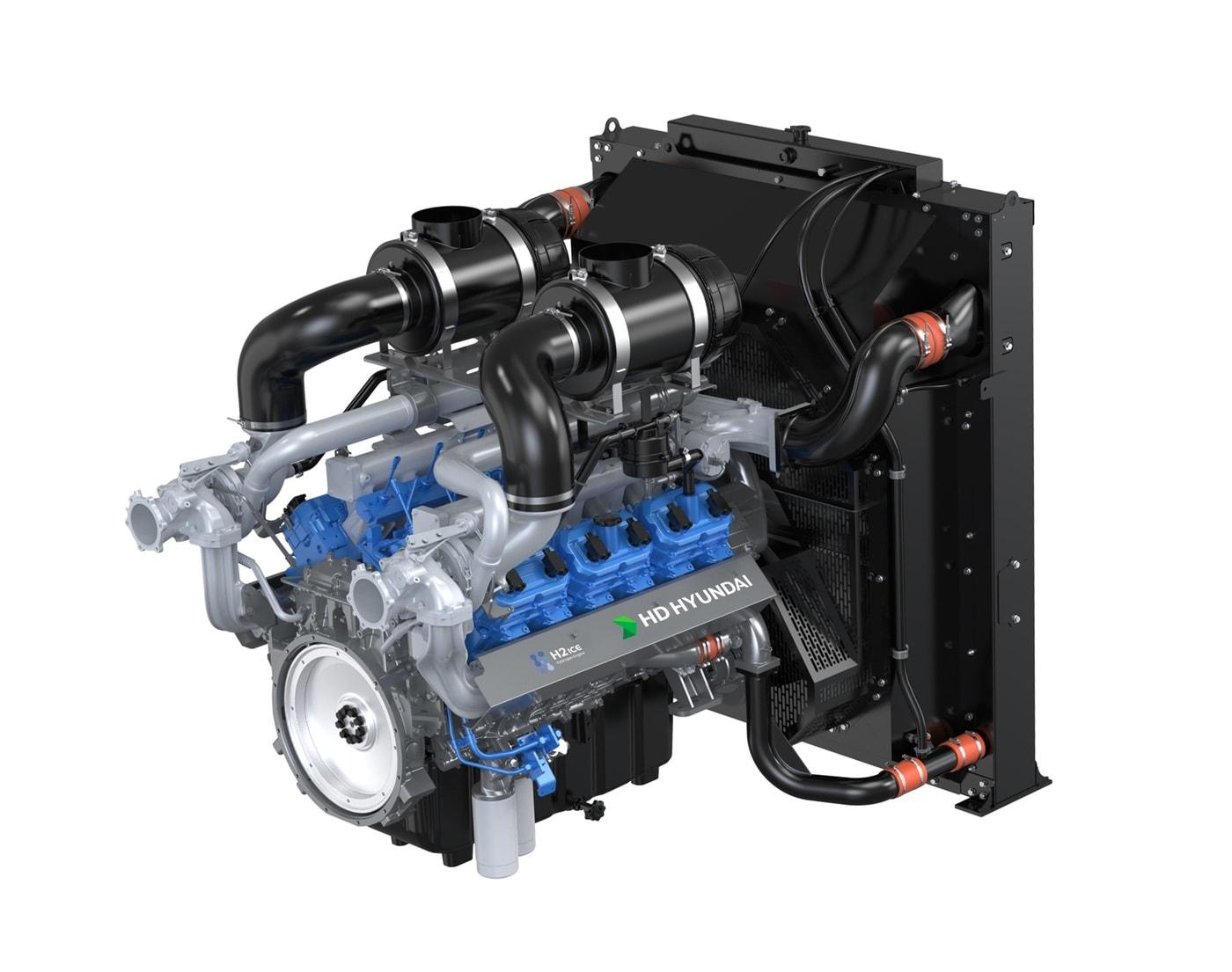 본문 이미지 - HD건설기계가 4일부터 7일까지 나흘간 킨텍스에서 열리는 국내 최대 수소 산업 행사에 참가해 22리터급 수소엔진을 세계 최초로 공개한다. &#40;HD건설기계 제공&#41;