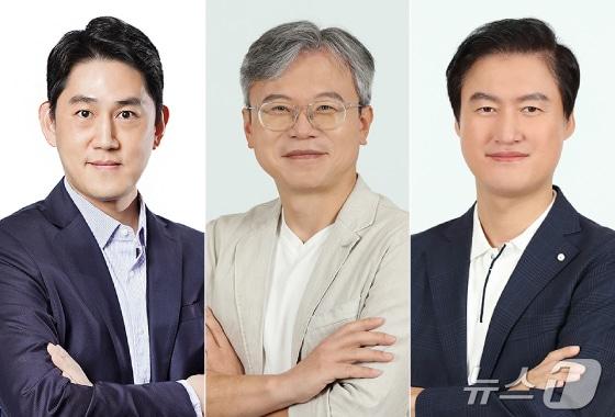 본문 이미지 - 이철웅 놀유니버스 대표&#40;왼쪽부터&#41;, 이준영 야놀자클라우드 대표, 최찬석 야놀자 코퍼레이션 대표&#40;야놀자 제공&#41;ⓒ News1 양혜림 디자이너