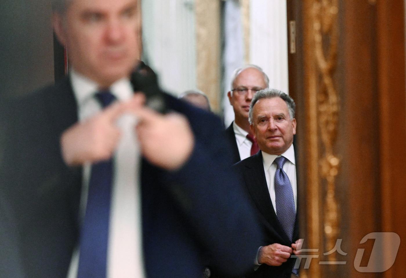 스티브 위트코프 미국 백악관 특사가 2일 크렘린궁에 방문해 블라디미르 푸틴 러시아 대통령과 대화했다. 2025.12.2 ⓒ 로이터=뉴스1 ⓒ News1 강민경 기자
