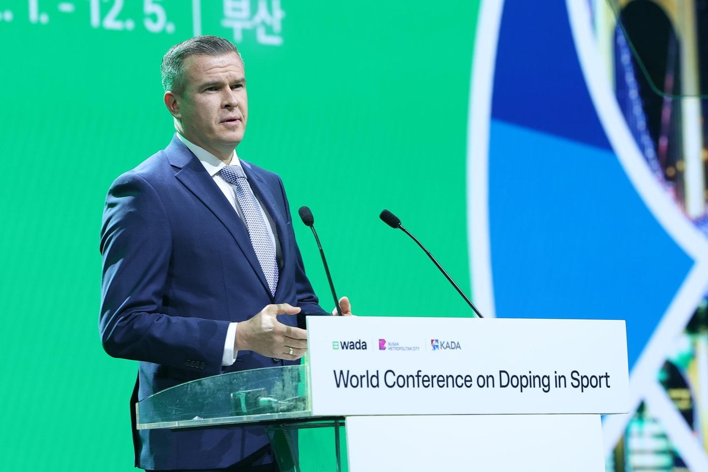 부산 총회를 위해 한국을 찾은 위톨드 반카 WADA 회장. &#40;KADA 제공&#41;