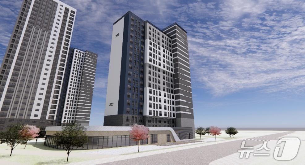 본문 이미지 - ‘2025년 하반기 특화 공공임대주택 공모사업’에 선정된 하남교산 A3 고령자복지주택 조감도.(경기도 제공. 재판매 및 DB금지)