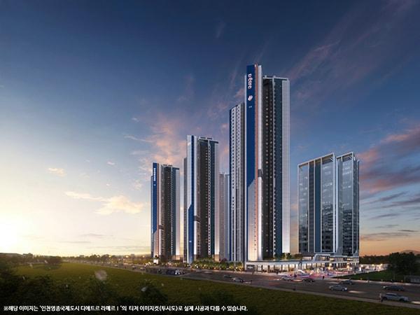 본문 이미지 - 인천영종국제도시 디에트르 라 메르Ⅰ 단지 조감도(대방건설 제공) 뉴스1 ⓒ News1