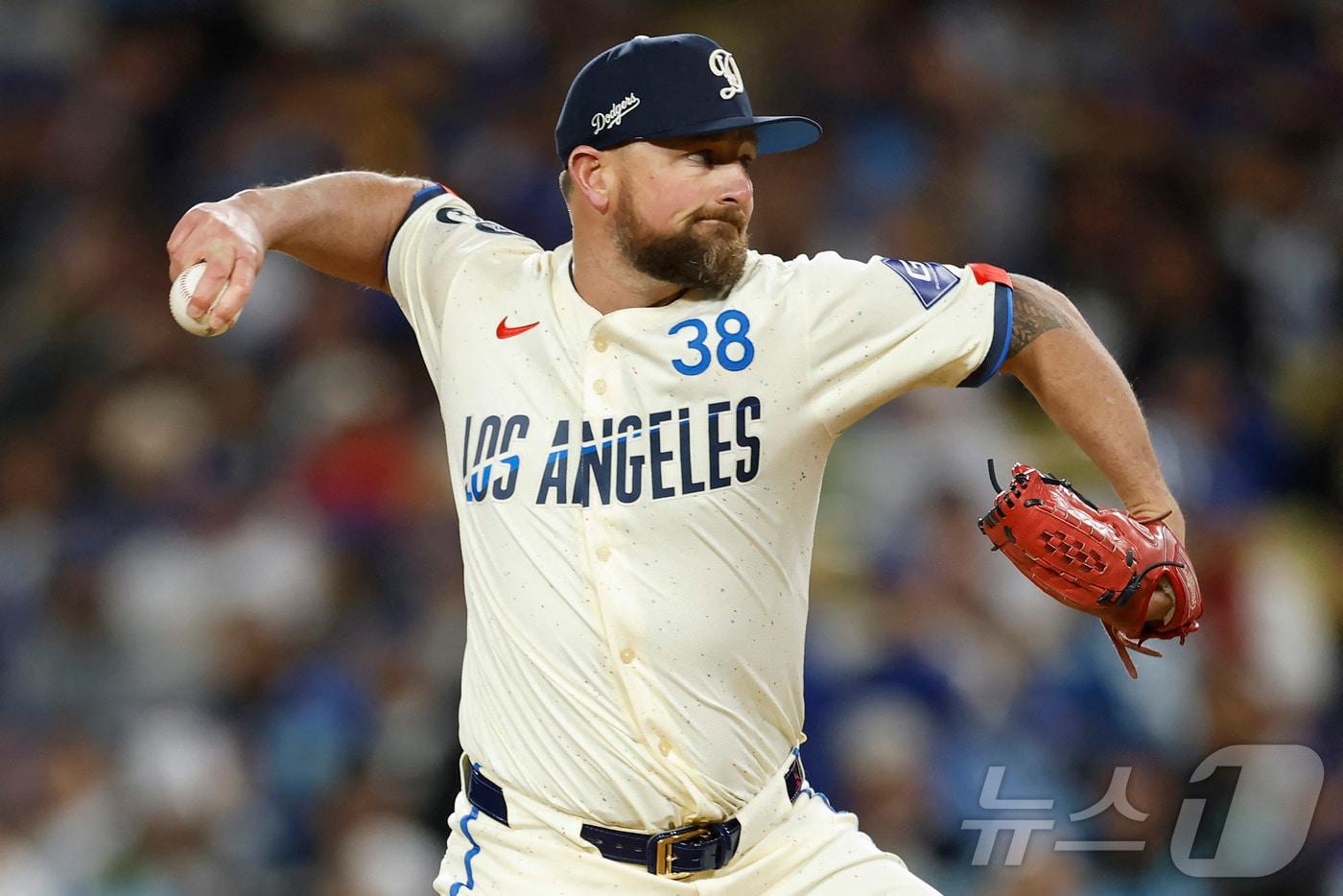 LA 다저스 시절 투수 커비 예이츠. ⓒ AFP=뉴스1