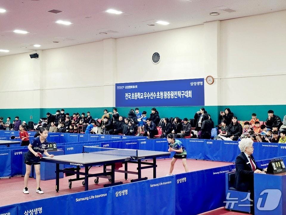 본문 이미지 - 삼성생명 제42회 삼성생명배 전국 초등학교 탁구대회 개최/사진제공=삼성생명