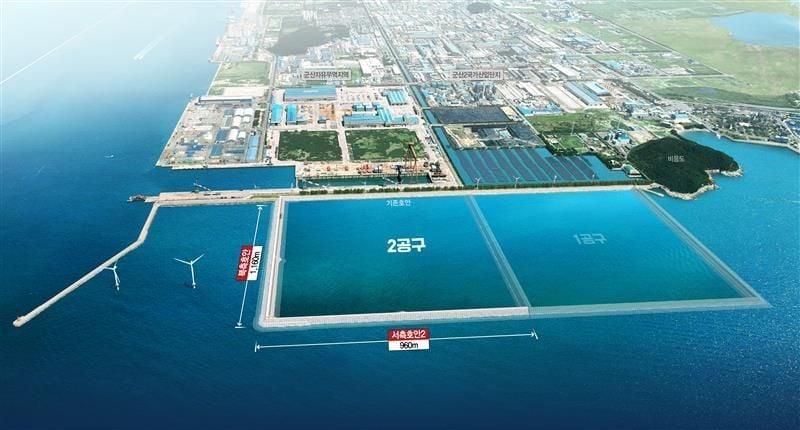 본문 이미지 - 군산항 제2준설토투기장 현장 모습.(동부건설 제공)뉴스1ⓒ news1