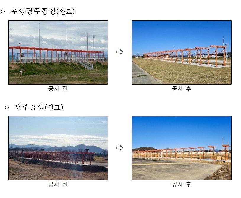 본문 이미지 - 포항경주공항과 광주공항 방위각시설 개선 모습.(국토교통부 제공)뉴스1ⓒ news1