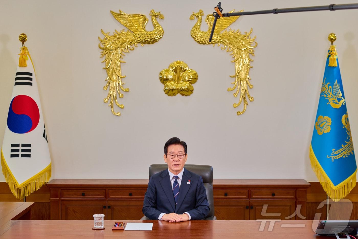 이재명 대통령이 청와대에서 2026년 신년사를 발표하고 있다. (청와대 제공. 재판매 및 DB 금지) ⓒ News1 허경 기자