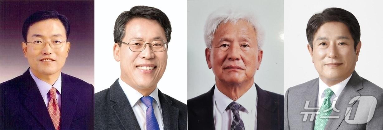 본문 이미지 - 강대광(62) 전 의원, 박웅두(57) 조국혁신당 전남도당위원장, 이성로(66) 곡성미래연구소장,  조상래 곡성군수(왼쪽부터 가나다 순) 