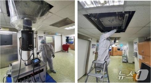 본문 이미지 - 클라우스로보틱스 에어컨 고온 스팀 멸균세척 과정. (클라우스로보틱스 제공. 재판매 및 DB 금지)