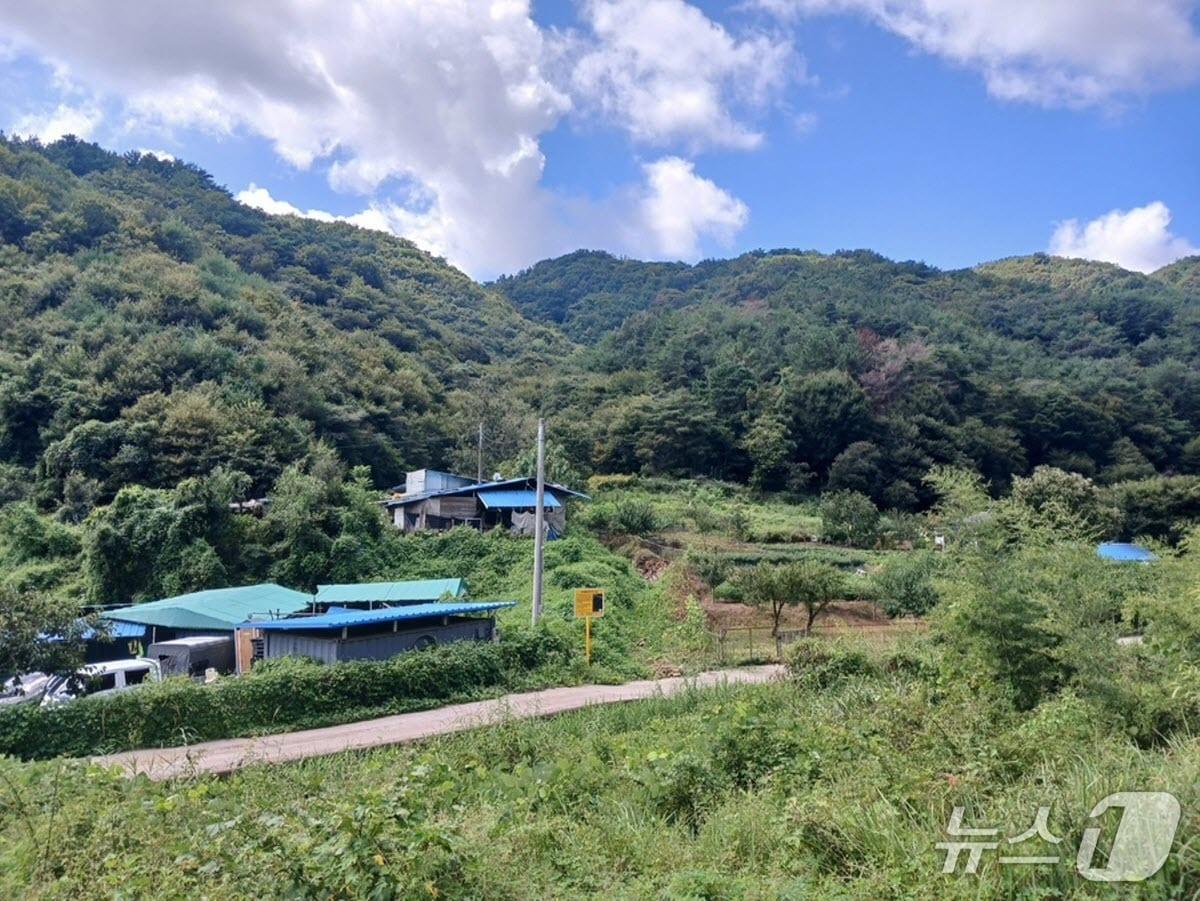 본문 이미지 - 진주시 명석면 산사태 취약지역(진주시 제공. 재판매 및 DB금지).