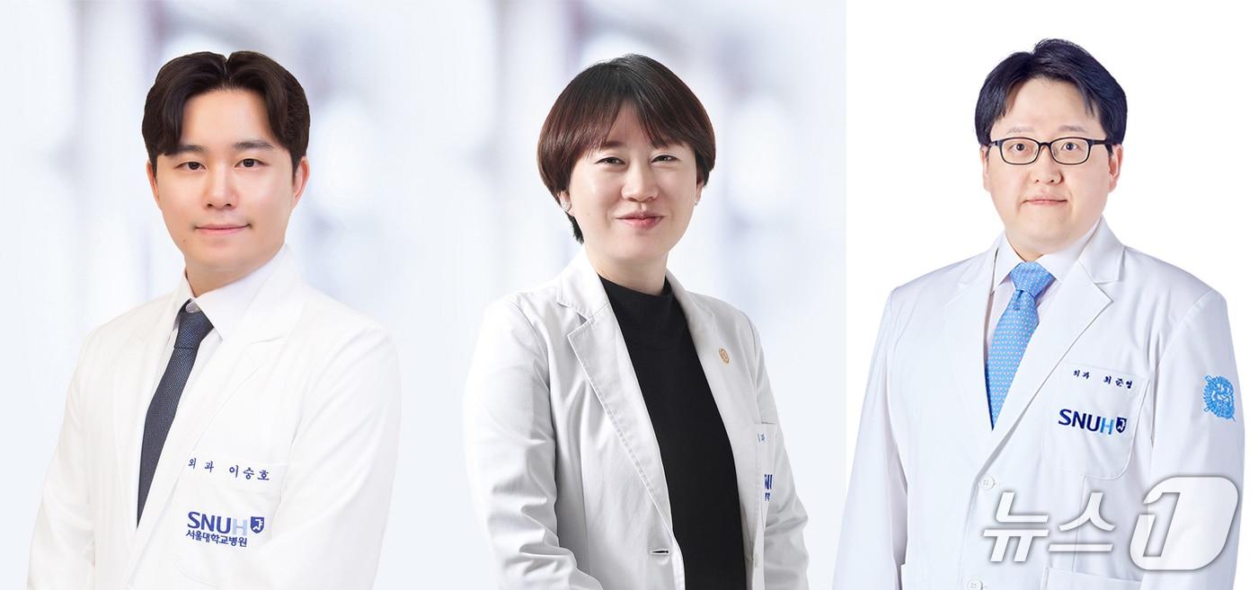 &#40;왼쪽부터&#41;서울대병원 이승호·김수진 교수, 분당서울대병원 최준영 교수.&#40;서울대병원 제공&#41;