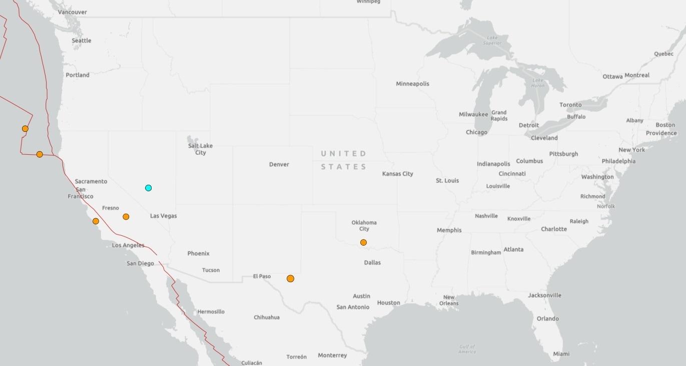 본문 이미지 - 미국 지질조사국&#40;USGS&#41;은 4일&#40;현지시간&#41; 네바다주 데이턴에서 규모 5.9의 지진이 났다고 밝혔다. &#40;미국 지질조사국&#41;