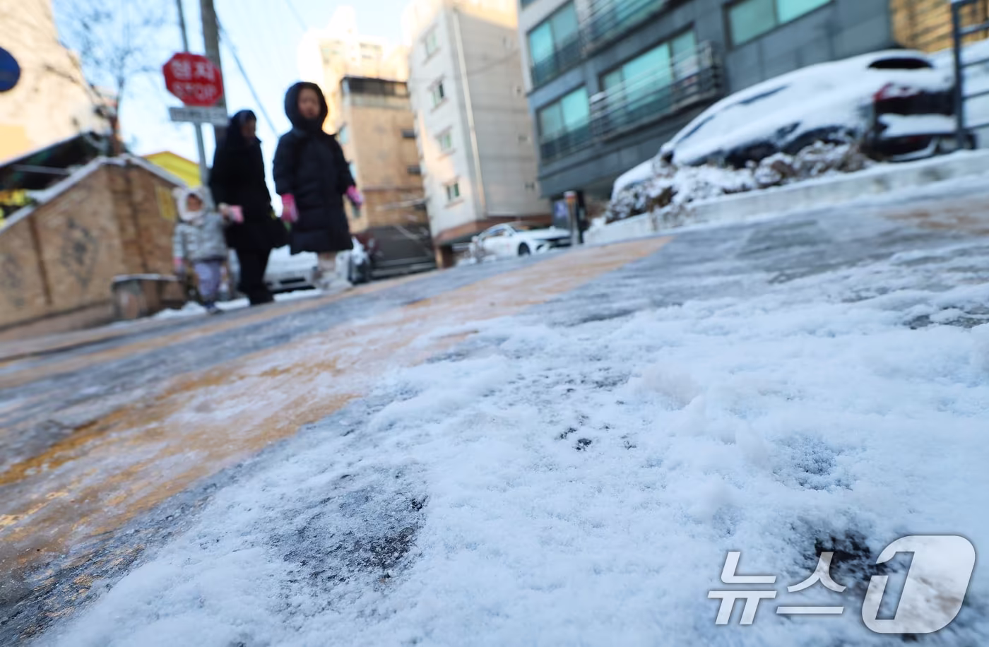 빙판길 관련 사진. ⓒ News1 오대일 기자