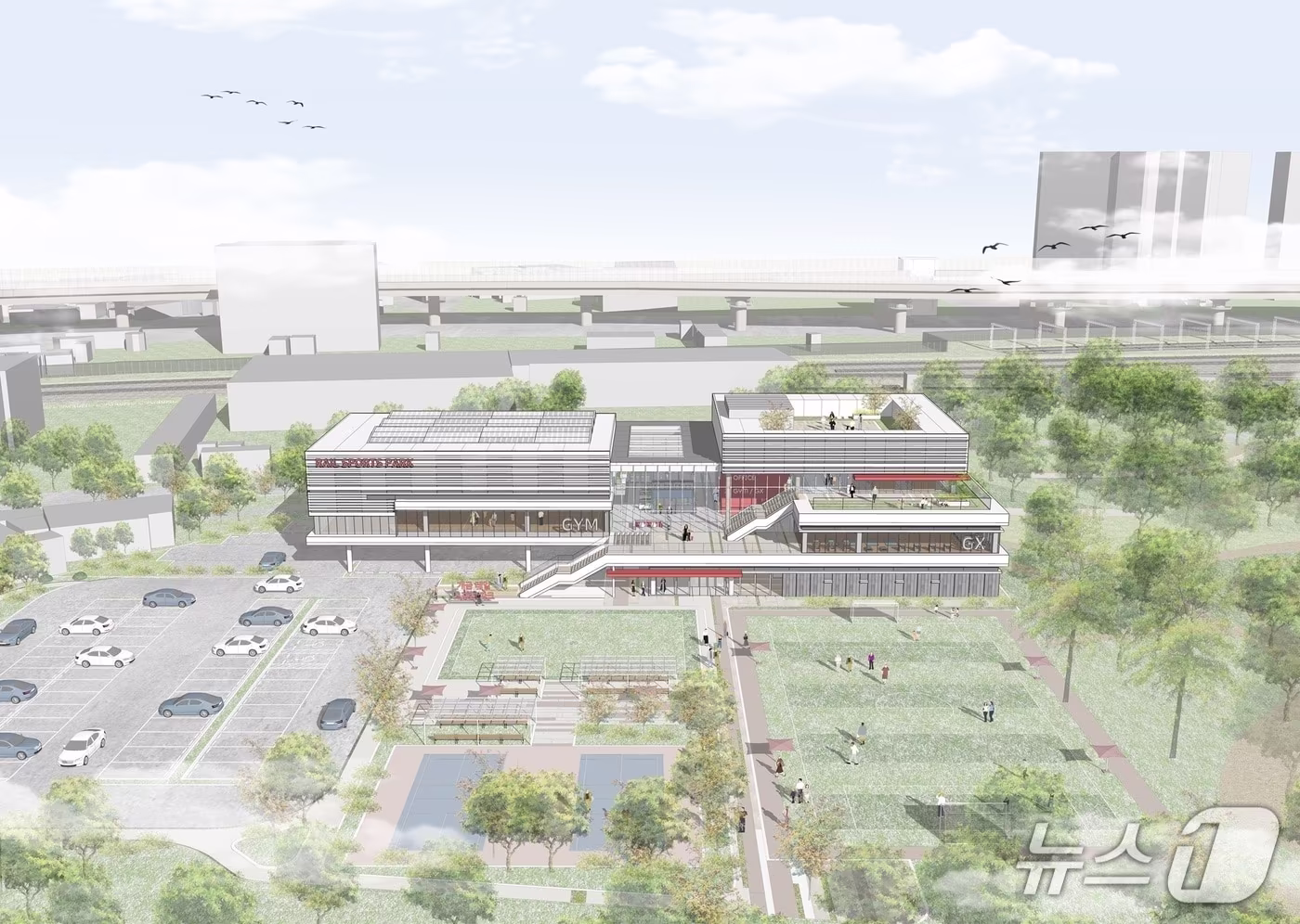 부산 부산진구 개금동 레일스포츠파크 조성사업 설계공모 당선작 조감도.&#40;부산진구 제공. 재판매 및 DB 금지&#41;