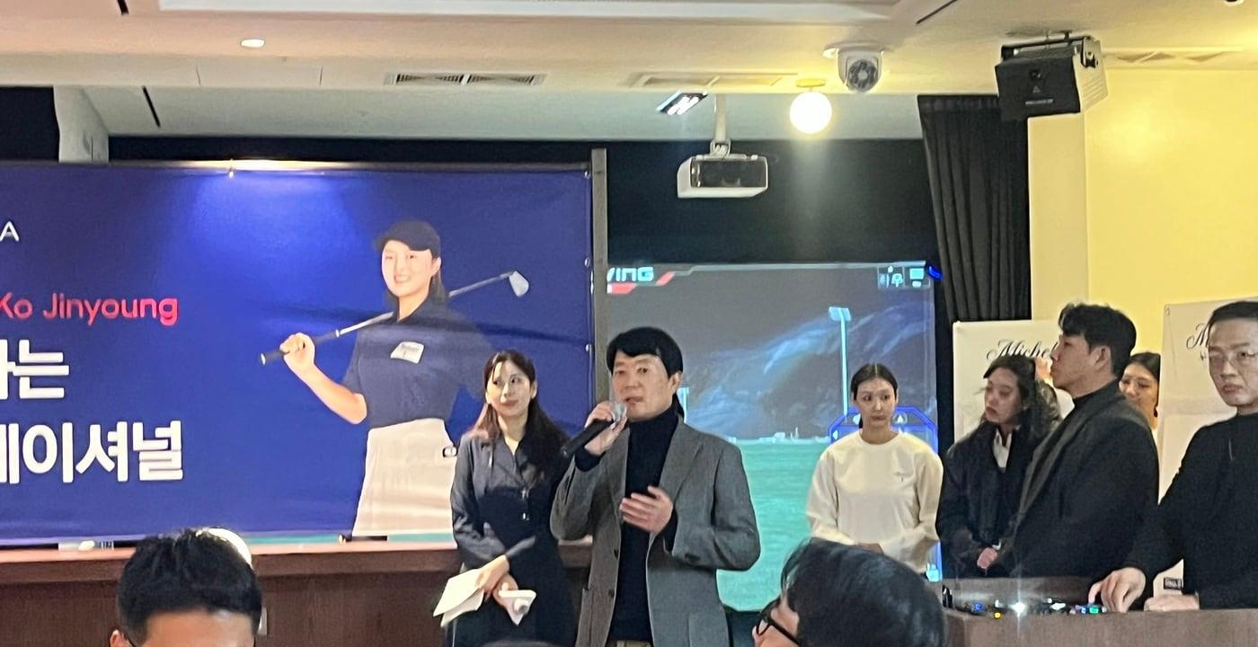 김병훈 오비맥주 영업부사장은 5일 서울 청담 클럽디에서 열린 미켈롭 울트라 브랜드 행사에서 발언을 하는 모습. 