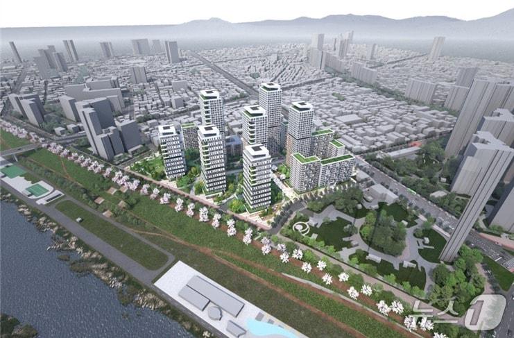 본문 이미지 -  중랑구 면목8구역 일대 예상 조감도 &#40;서울시 제공&#41; 뉴스1 ⓒ News1 