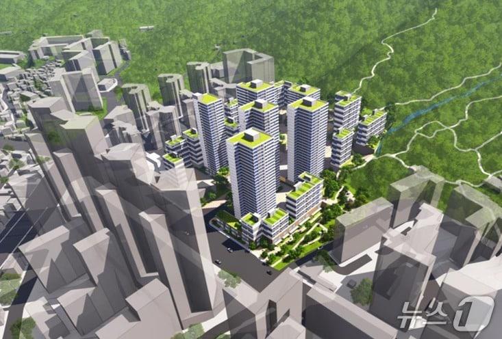 본문 이미지 -  중랑구 면목9구역 일대 예상 조감도 &#40;서울시 제공&#41; 뉴스1 ⓒ News1