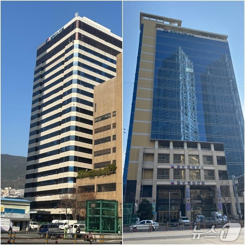 본문 이미지 - 부산 동구 해양수산부 임시청사 본관&#40;왼쪽&#41;과 별관 모습 2025.12.7. ⓒ 뉴스1 홍윤 기자