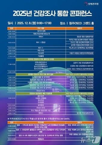 본문 이미지 - 2025 건강조사 통합 콘퍼런스 포스터&#40;질병관리청 제공&#41;