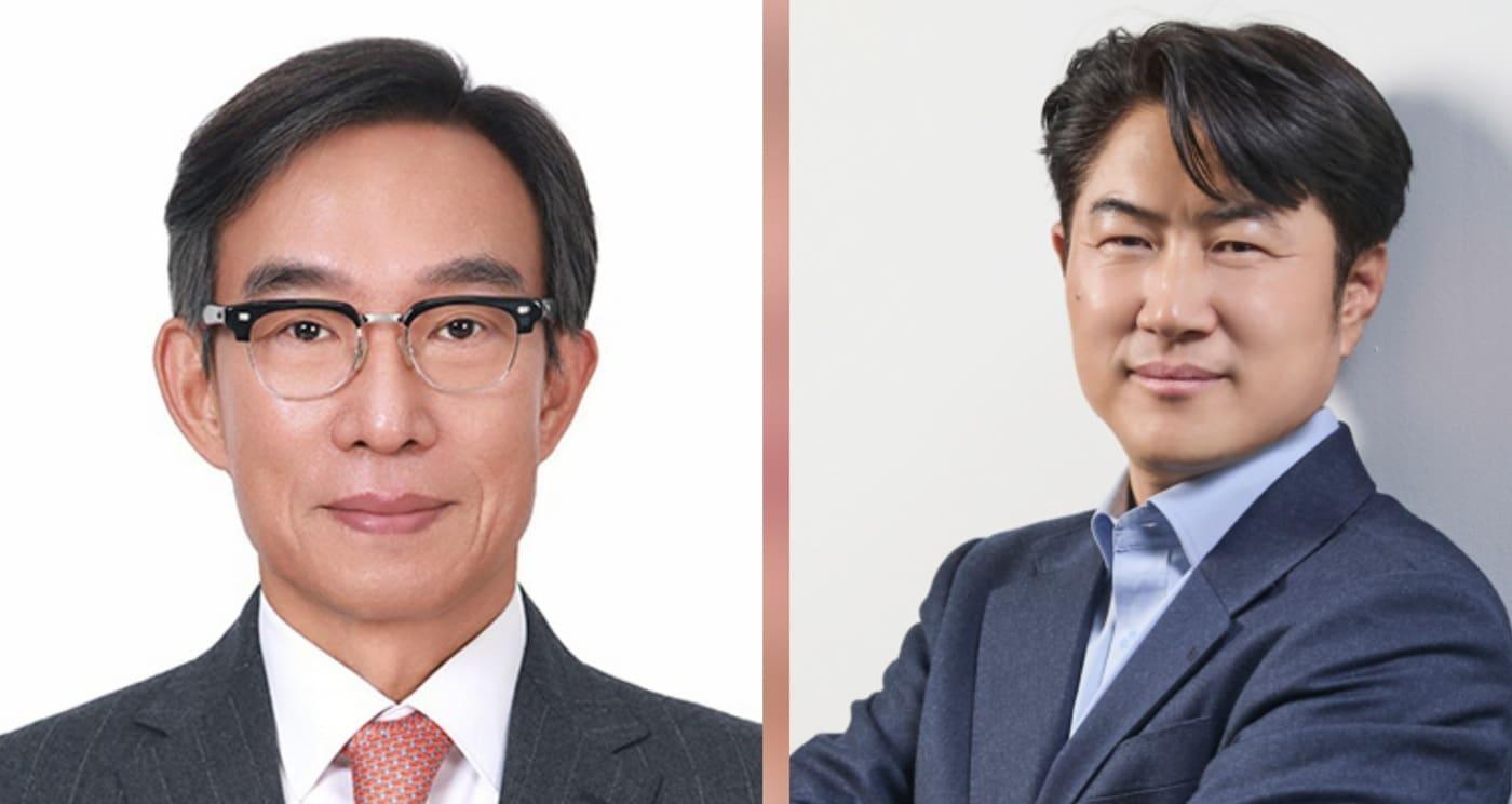 김기정 한국인터넷신문협회장&#40;왼쪽&#41;, 김호상 KT ENA 대표이사.&#40;한양대학교 언론정보대학원 제공&#41;