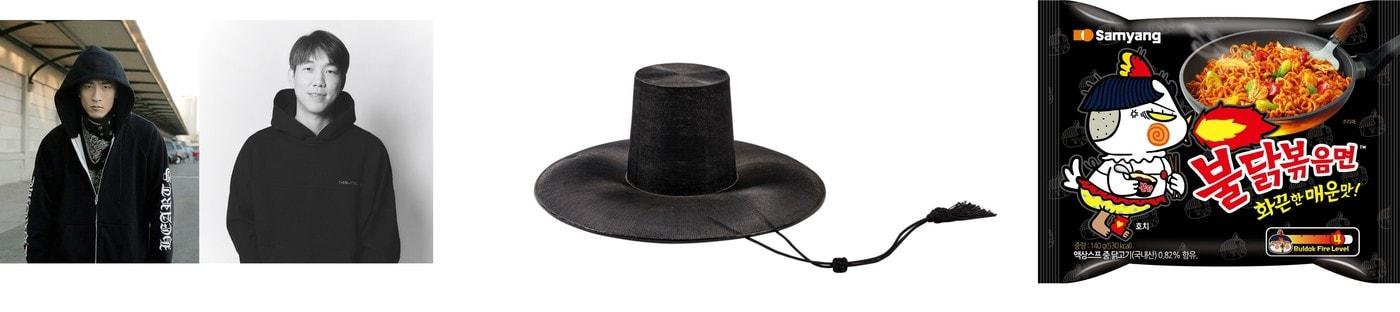 왼쪽부터 디딤돌상의 수상자인 &#39;더블랙레이블&#39;의 테디 총괄 프로듀서와 정경인 대표, 부싯돌상 수상 대상인 &#39;갓&#39;, 조약돌상 수상 대상은 &#39;불닭볶음면&#39; &#40;CICI 제공&#41;