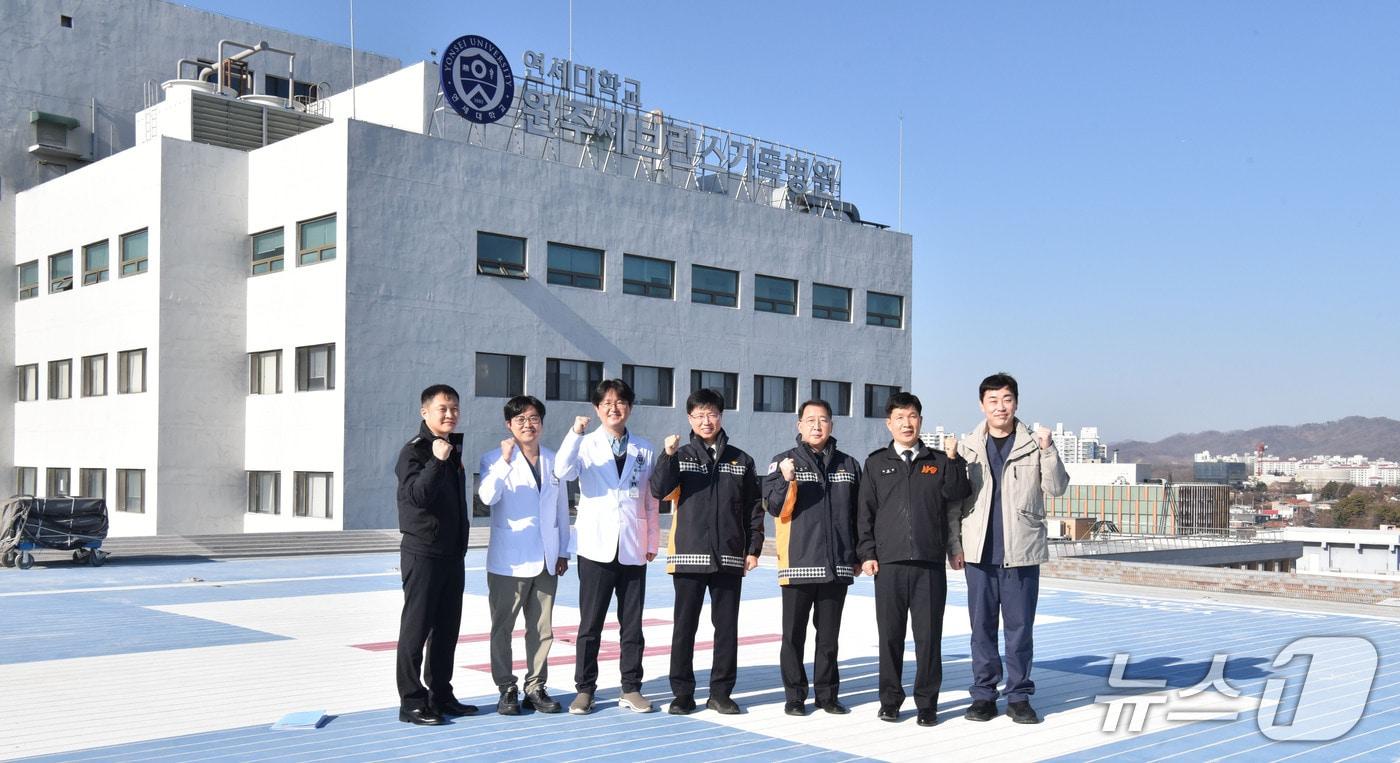 강원특별자치도 소방본부, 원주세브란스기독병원과 응급의료 업무협의 간담회.&#40;도소방본부 제공, 재판매 및 DB금지&#41;