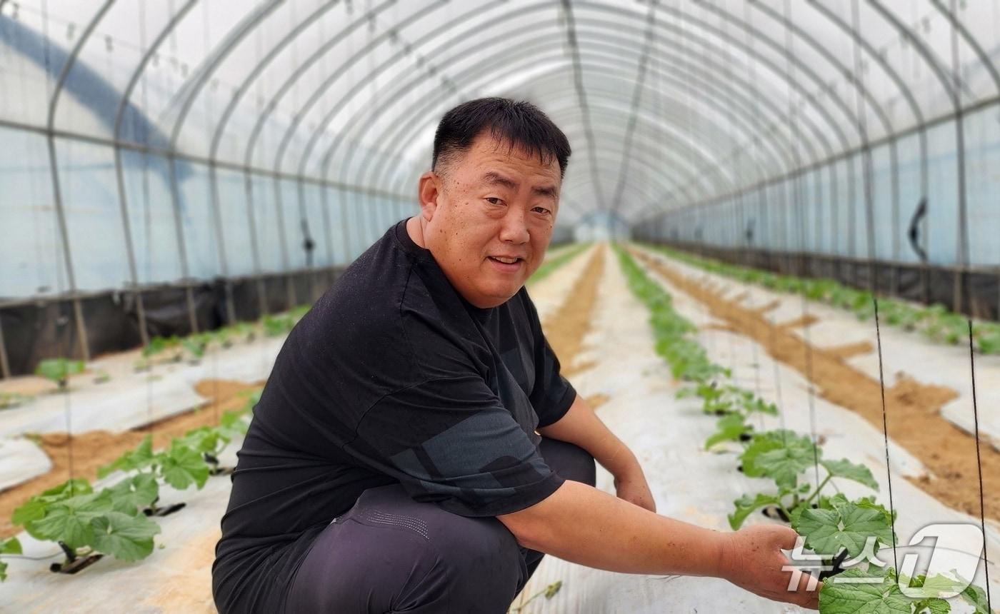 임상인 진천 덕산수박작목회장./뉴스1