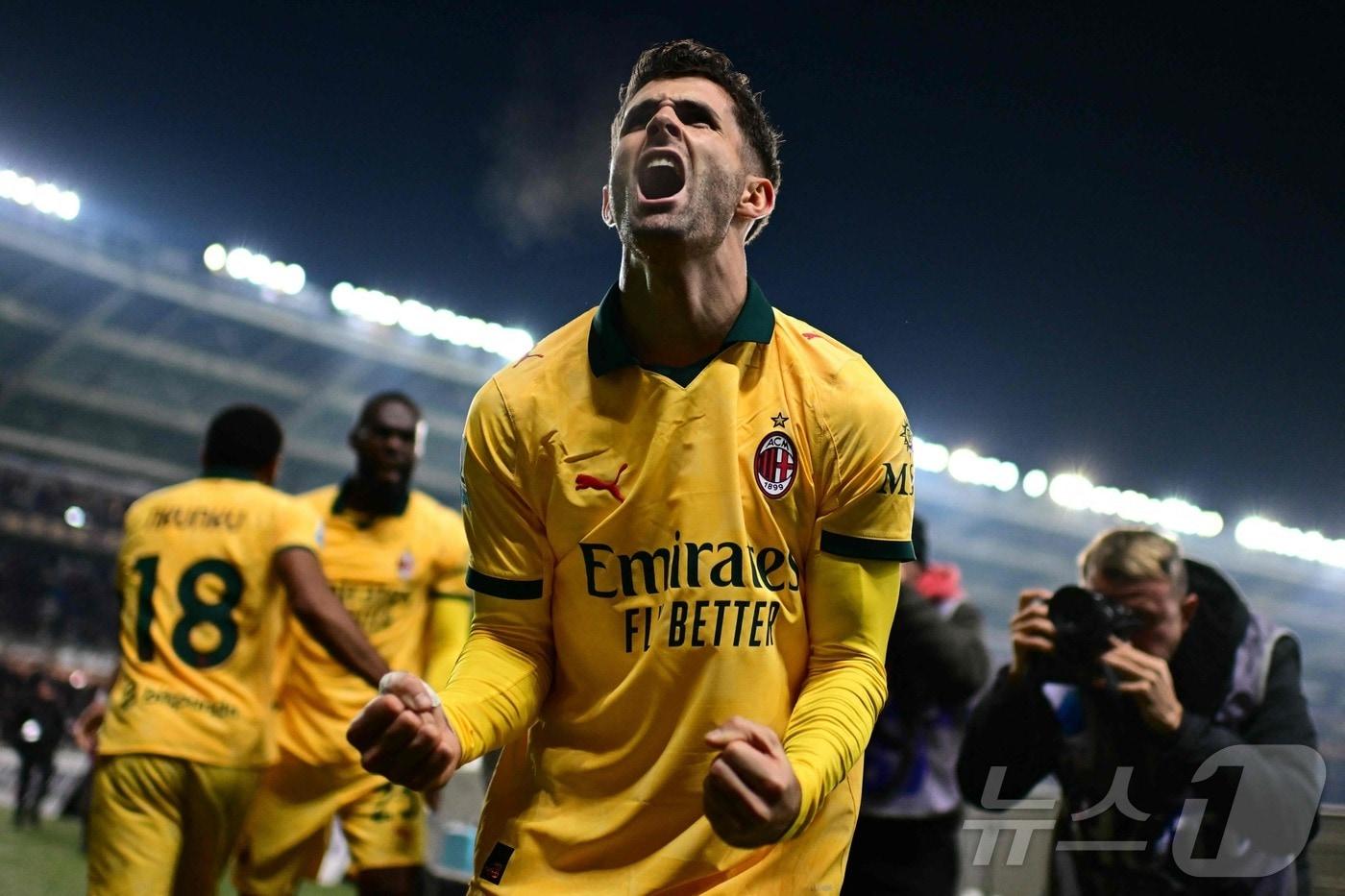 AC밀란의 크리스티안 풀리식. ⓒ AFP=뉴스1
