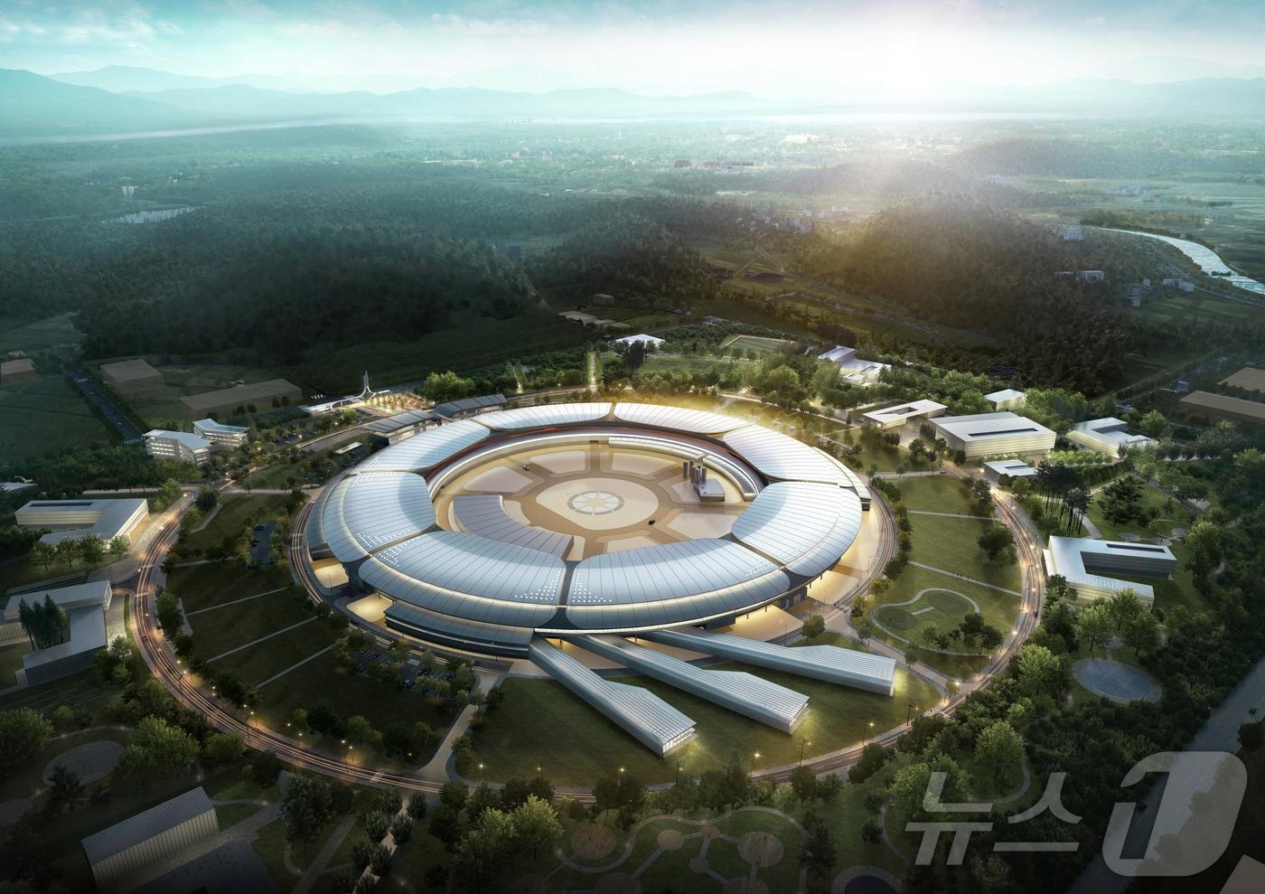 충북 오창 다목적방사광가속기 조감도&#40;한국기초과학지원연구원 제공&#41;