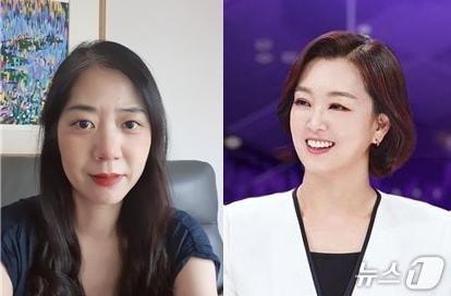 본문 이미지 - &#39;2025 연세언론인상&#39; 수상자로 선정된 안혜리 중앙일보 논설위원&#40;왼쪽&#41;과 이언주 MBC 앵커. &#40;연세언론인회 제공&#41;