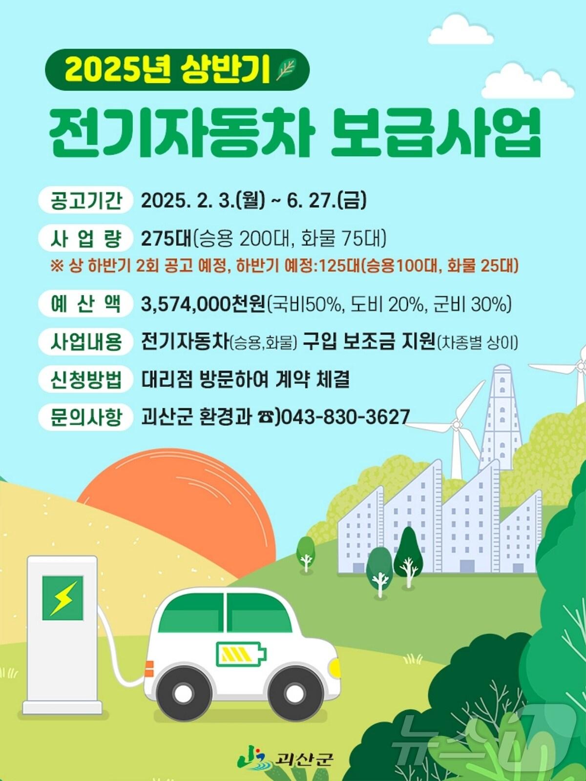 본문 이미지 - 괴산군 전기차 보급사업 홍보물/뉴스1