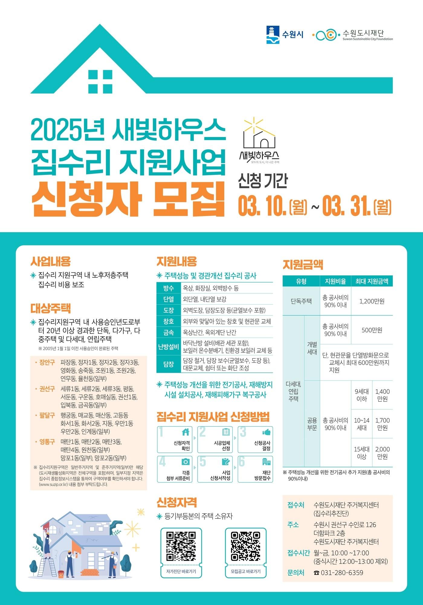 본문 이미지 - 수원시 '새빛하우스' 사업 홍보물. (수원시 제공) 2025.2.10/뉴스1